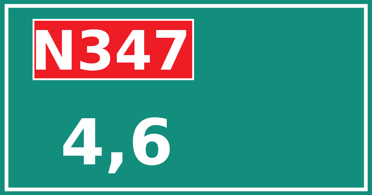 Hectometerbord N347 4,6