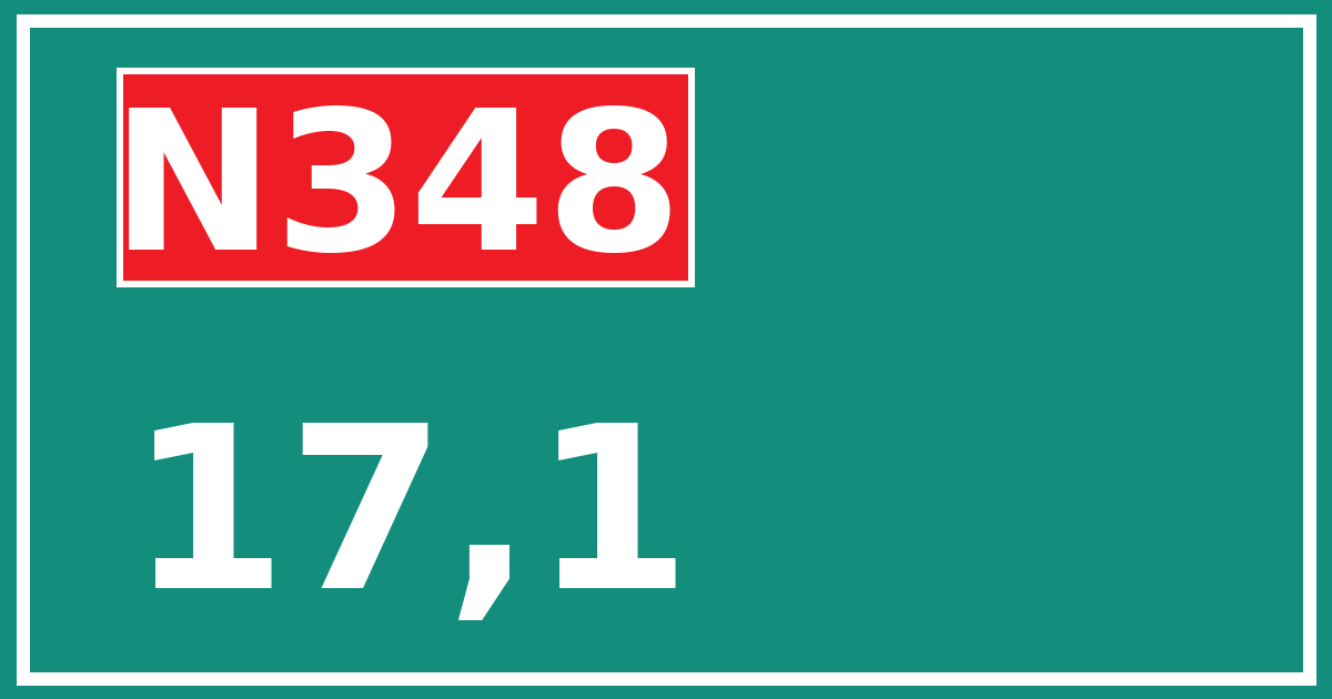 Hectometerbord N348 17,1