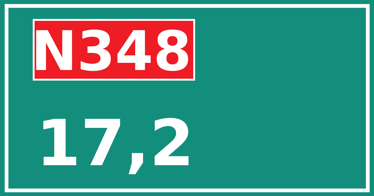 Hectometerbord N348 17,2