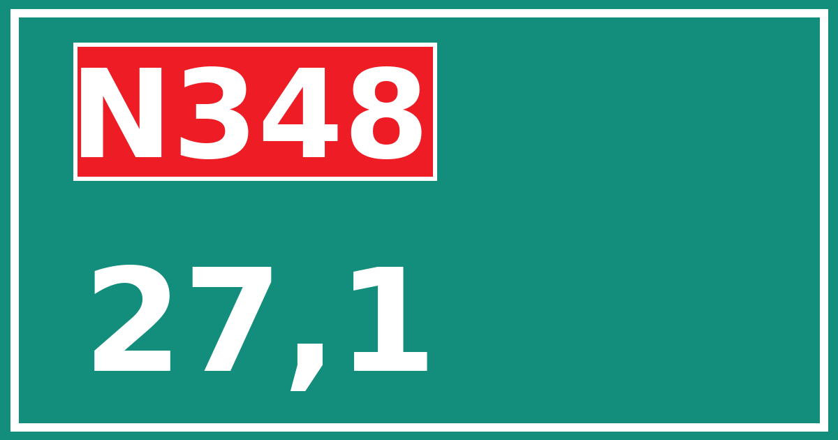 Hectometerbord N348 27,1