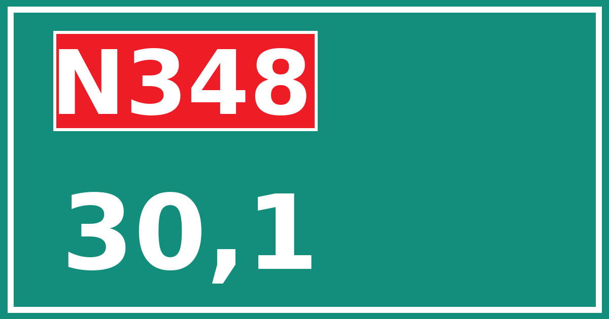 Hectometerbord N348 30,1