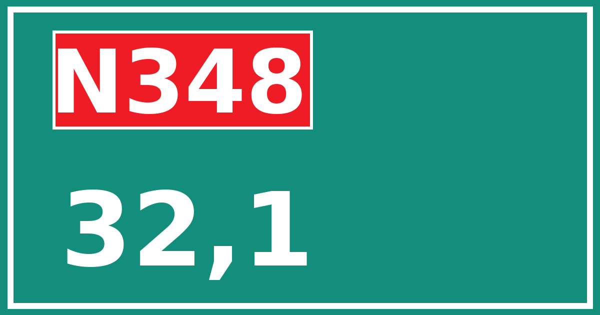 Hectometerbord N348 32,1