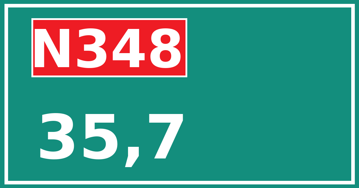 Hectometerbord N348 35,7