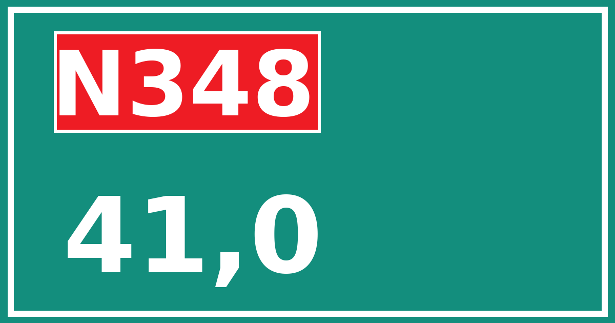 Hectometerbord N348 41,0