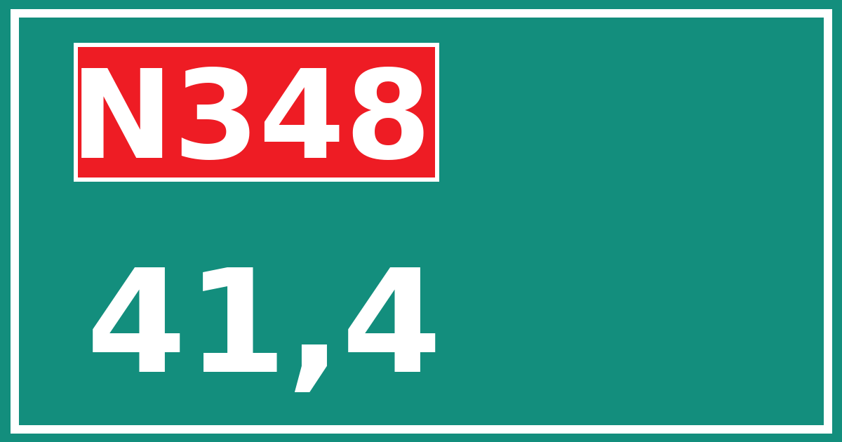 Hectometerbord N348 41,4