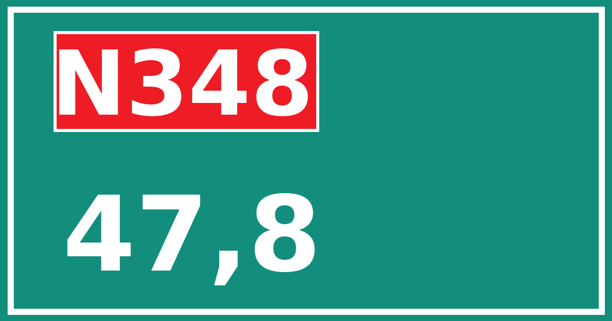 Hectometerbord N348 47,8