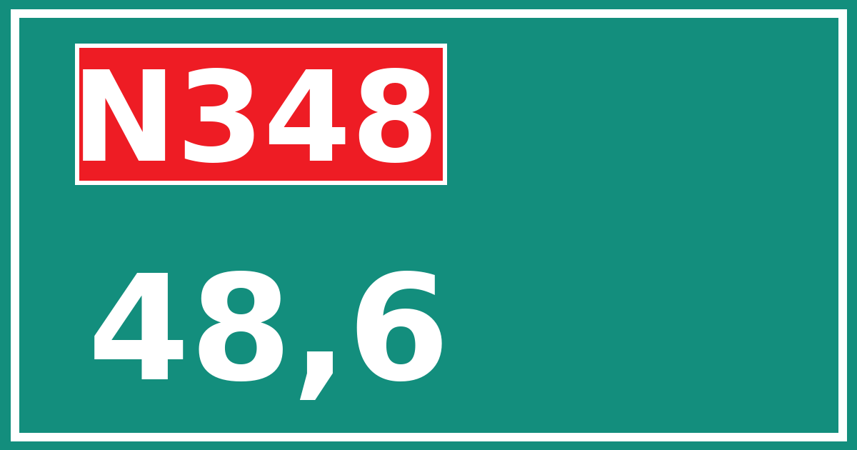 Hectometerbord N348 48,6