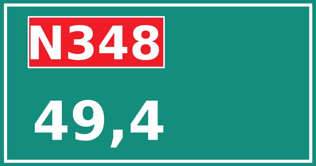 Hectometerbord N348 49,4