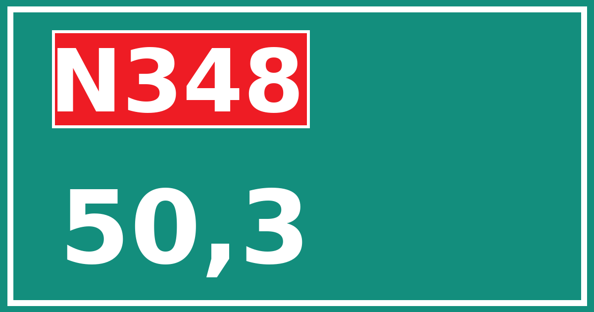 Hectometerbord N348 50,3