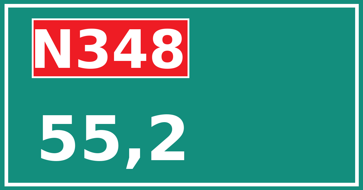 Hectometerbord N348 55,2
