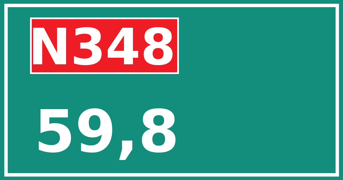 Hectometerbord N348 59,8