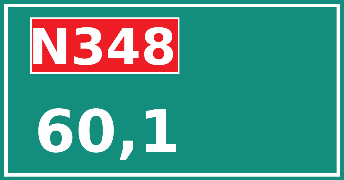 Hectometerbord N348 60,1