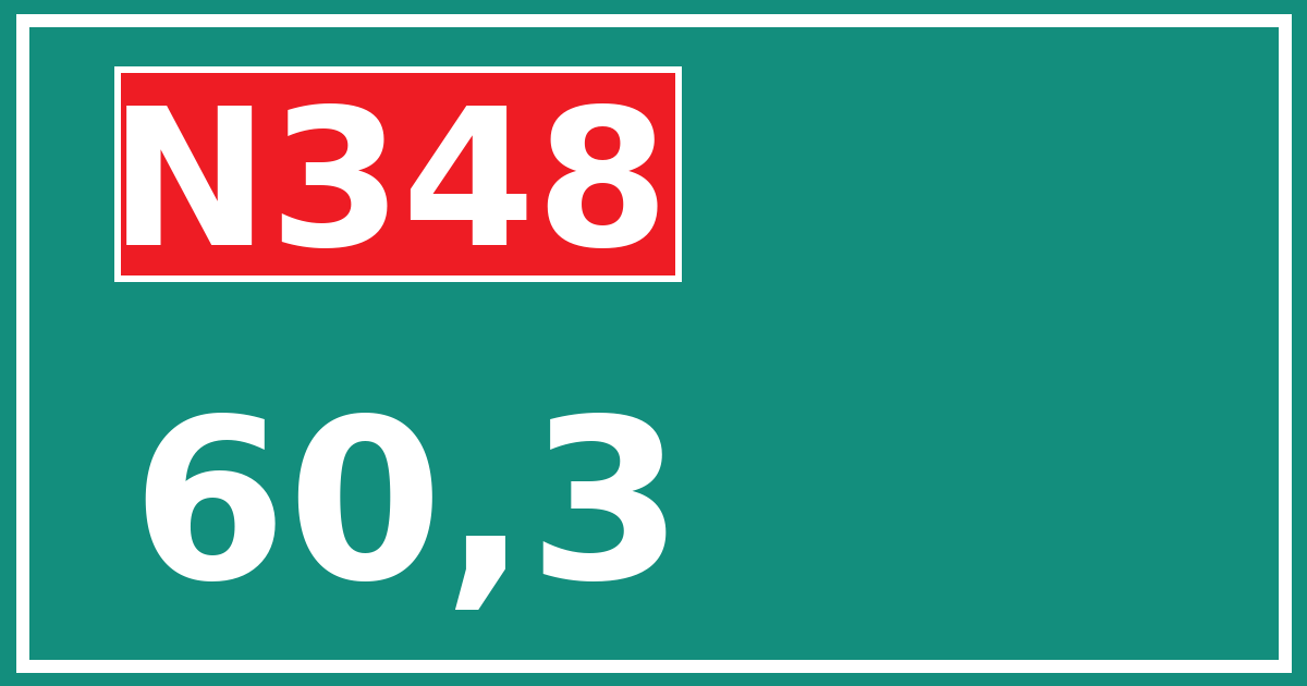 Hectometerbord N348 60,3