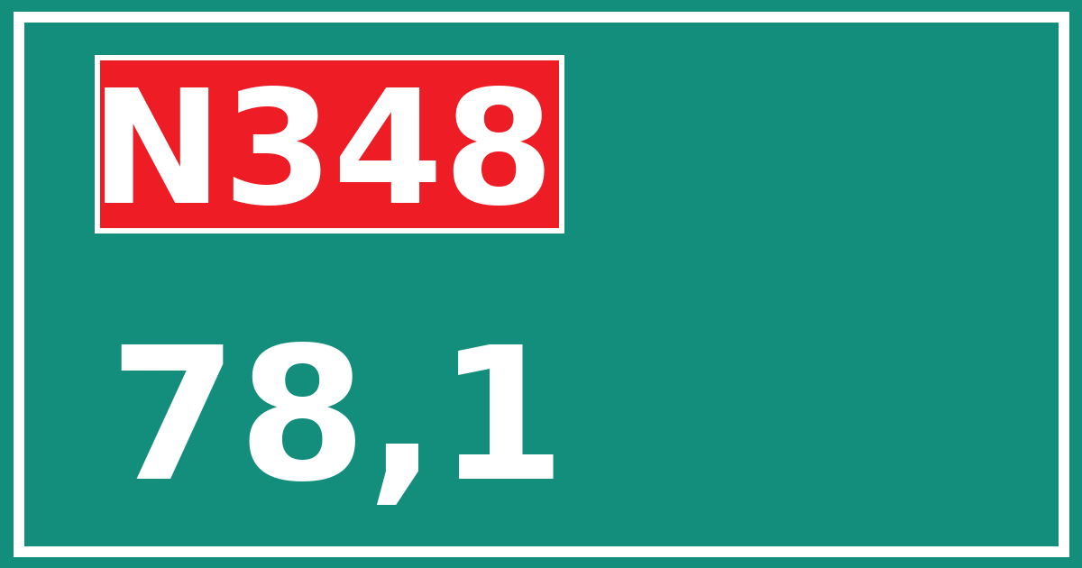 Hectometerbord N348 78,1