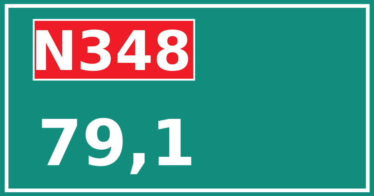 Hectometerbord N348 79,1
