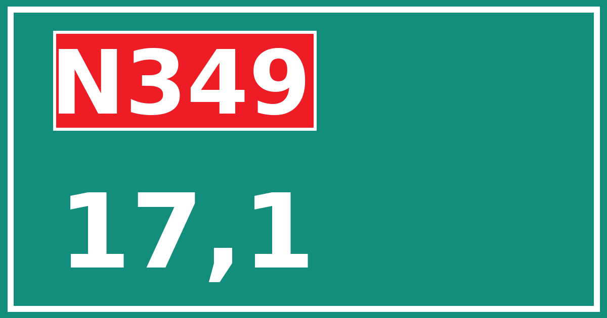 Hectometerbord N349 17,1
