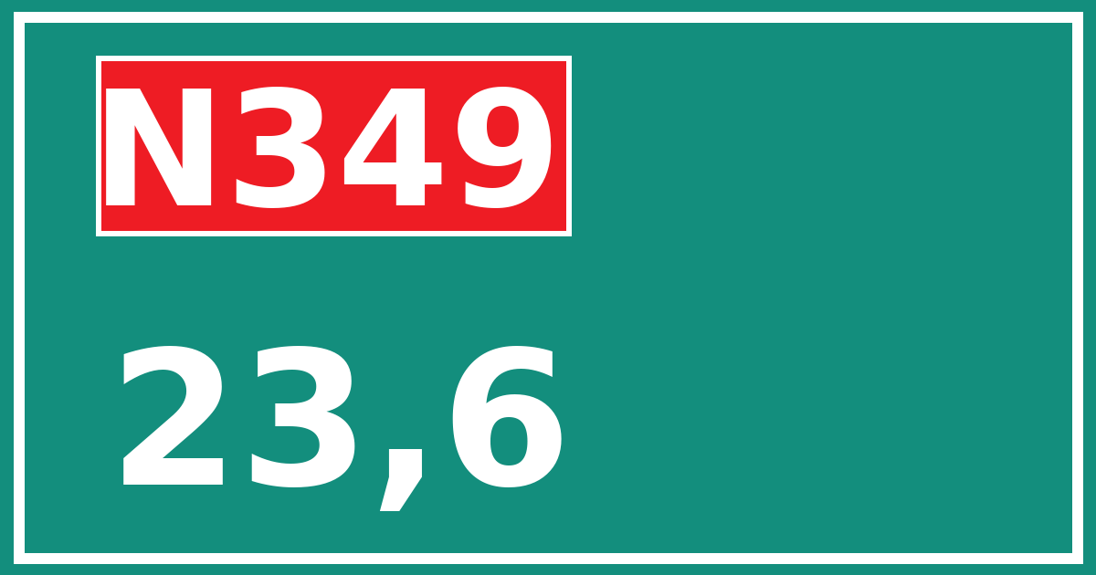 Hectometerbord N349 23,6