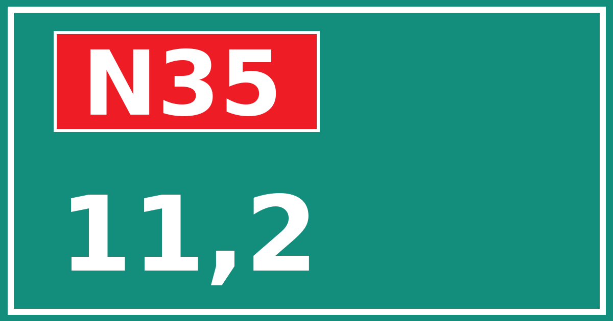 Hectometerbord N35 11,2