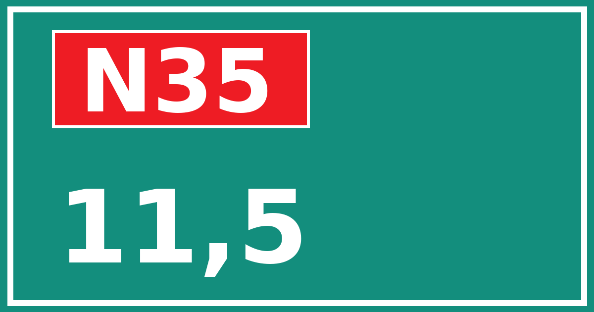 Hectometerbord N35 11,5