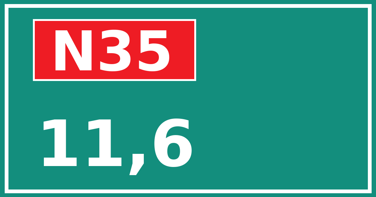 Hectometerbord N35 11,6