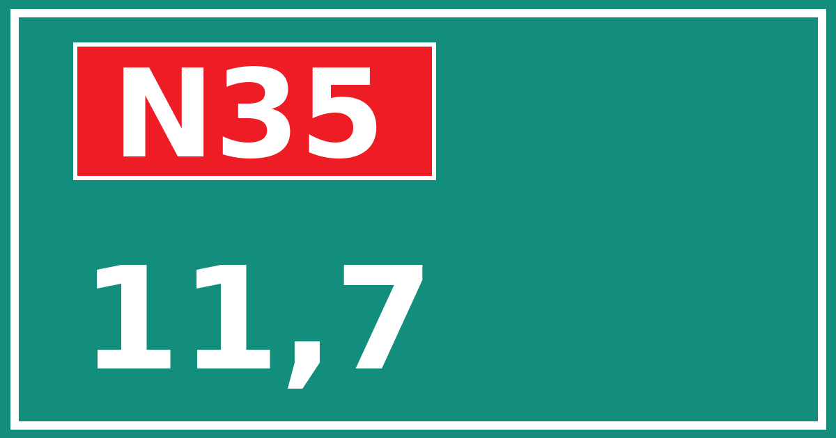 Hectometerbord N35 11,7