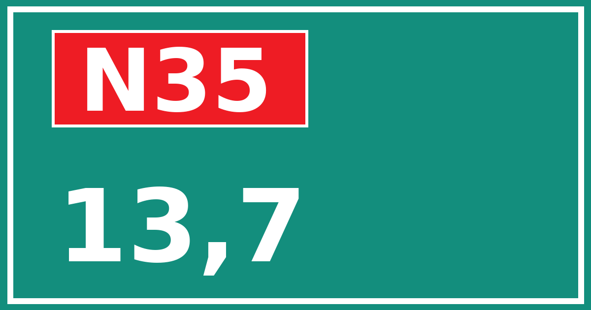 Hectometerbord N35 13,7