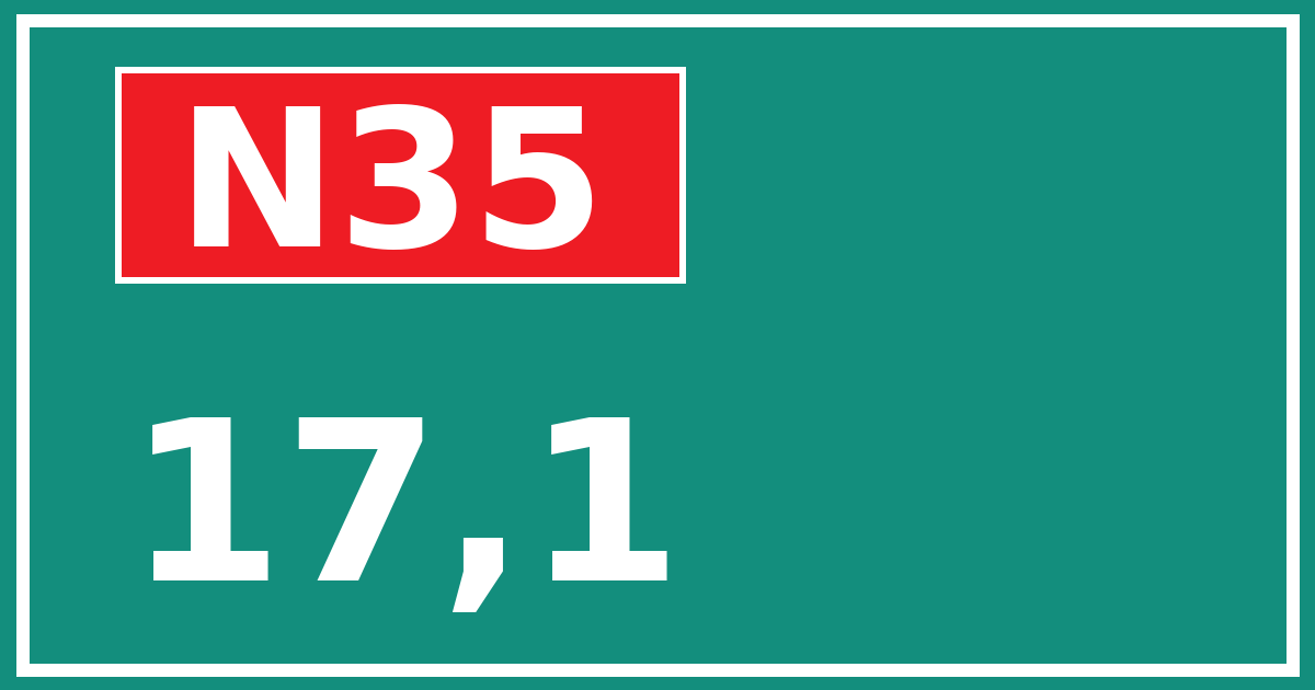Hectometerbord N35 17,1