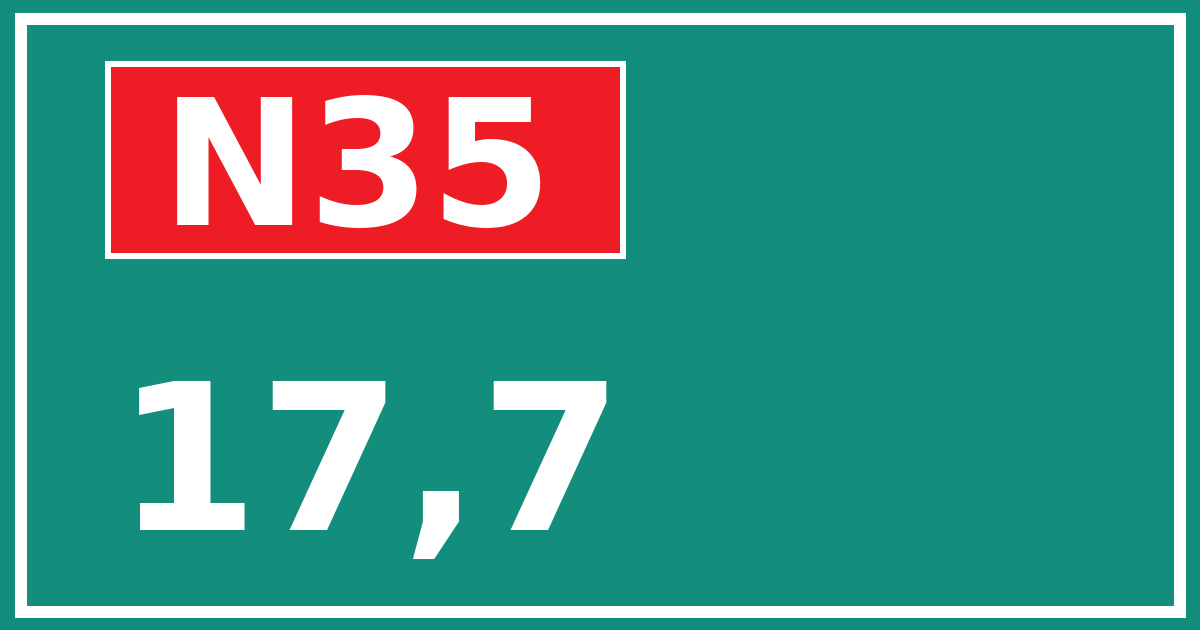 Hectometerbord N35 17,7