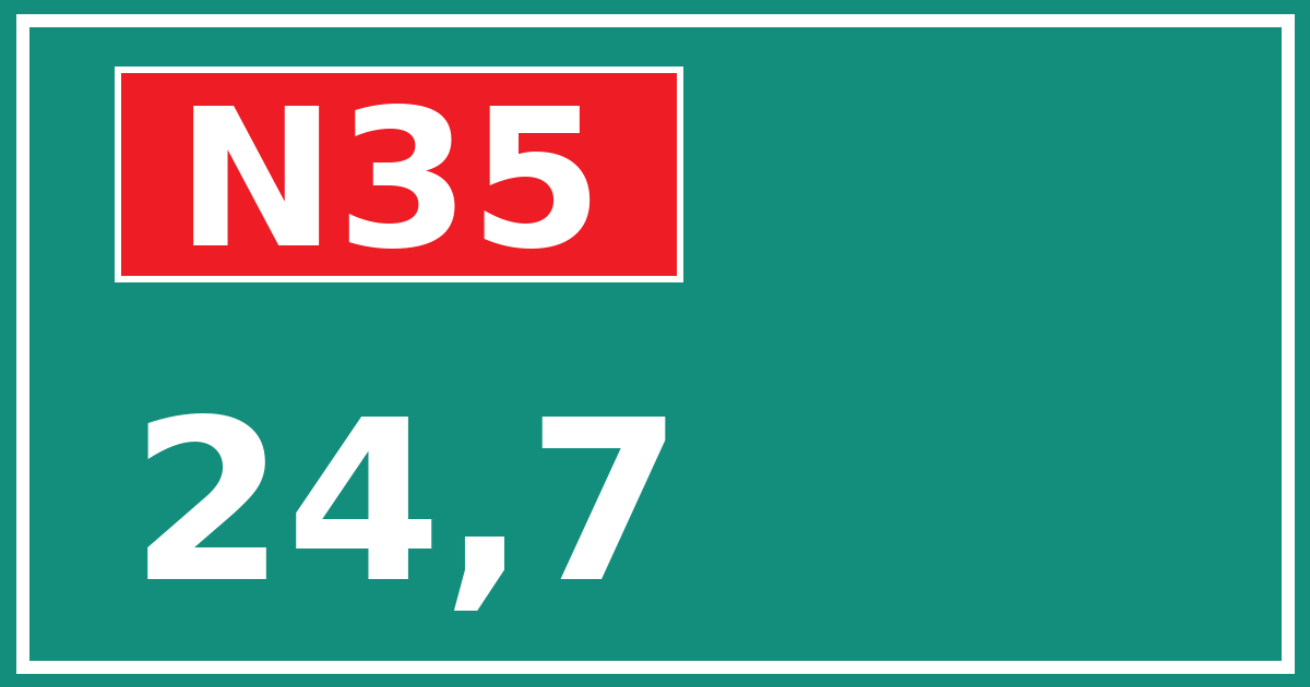 Hectometerbord N35 24,7