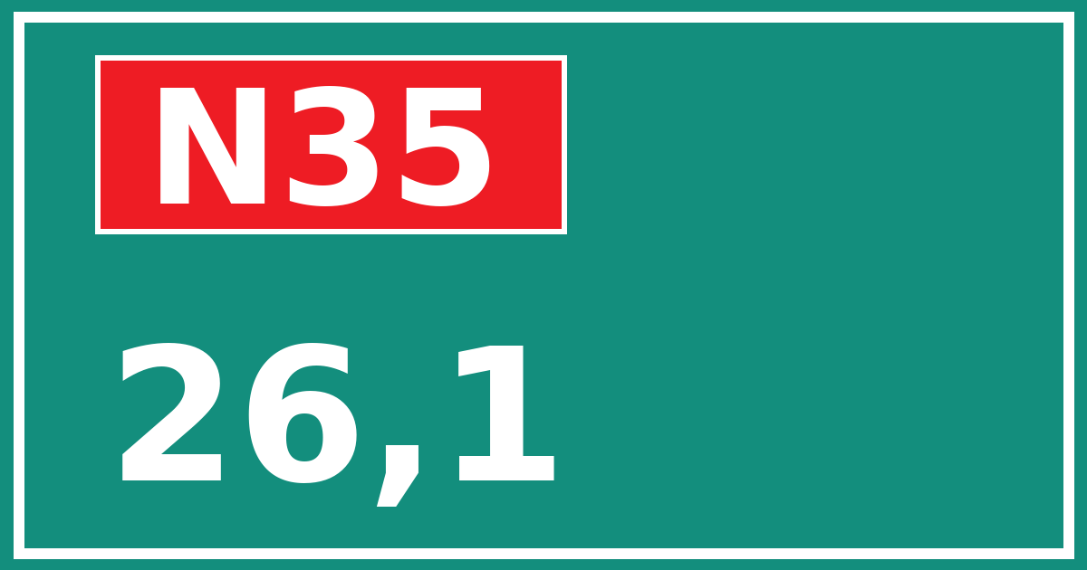 Hectometerbord N35 26,1