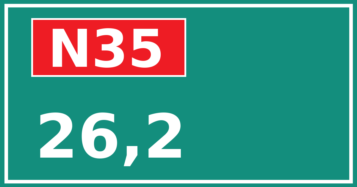 Hectometerbord N35 26,2