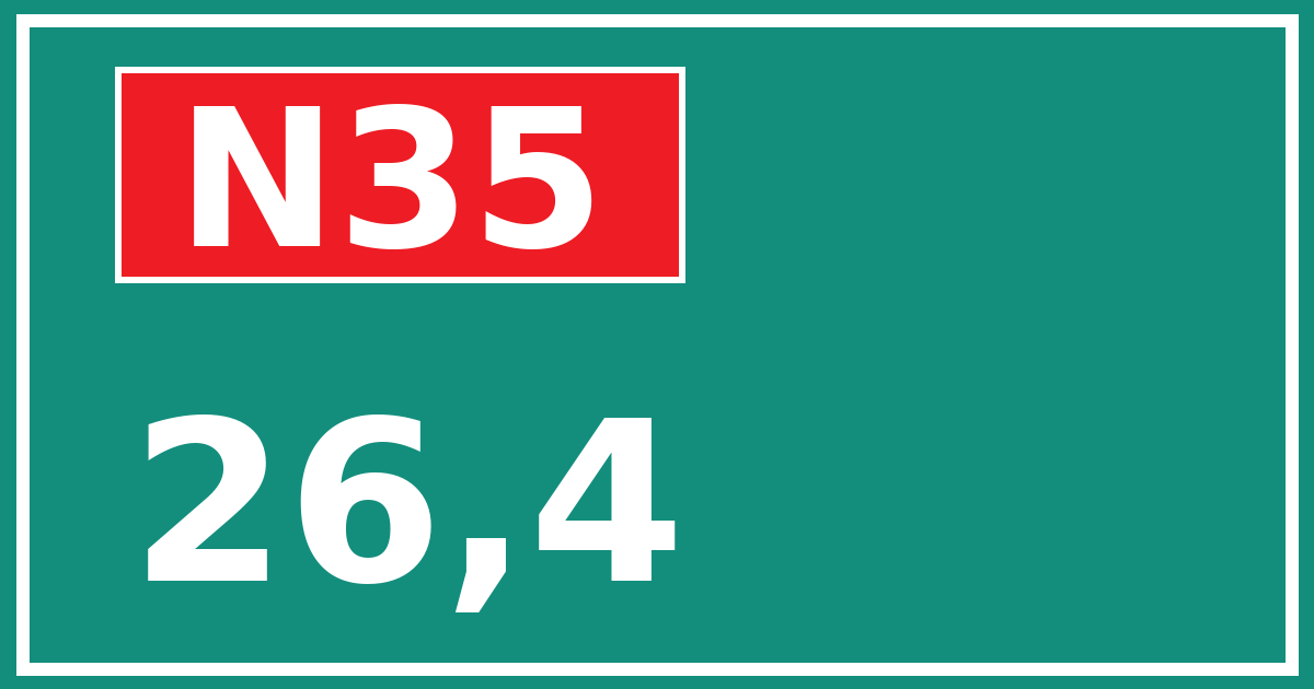 Hectometerbord N35 26,4
