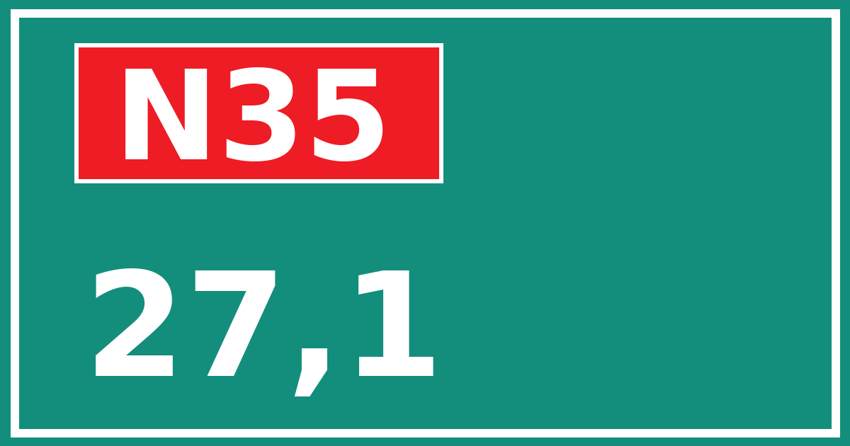 Hectometerbord N35 27,1