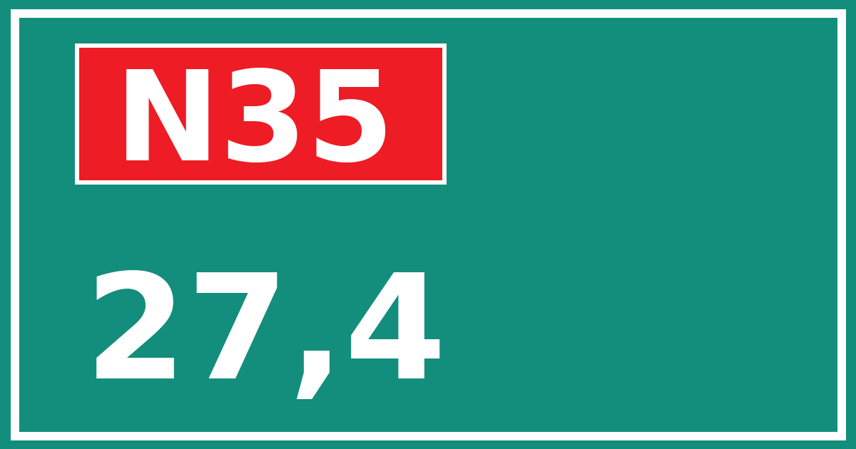 Hectometerbord N35 27,4