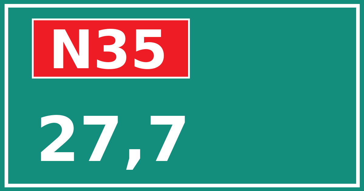 Hectometerbord N35 27,7