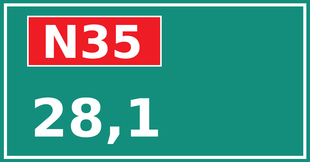 Hectometerbord N35 28,1