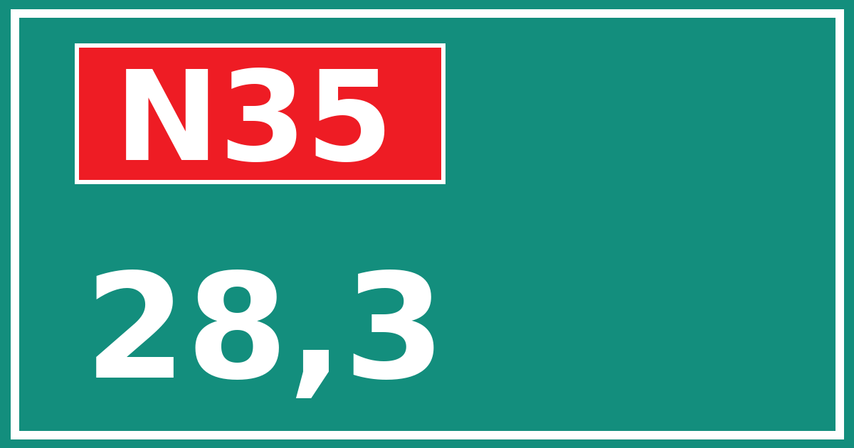 Hectometerbord N35 28,3