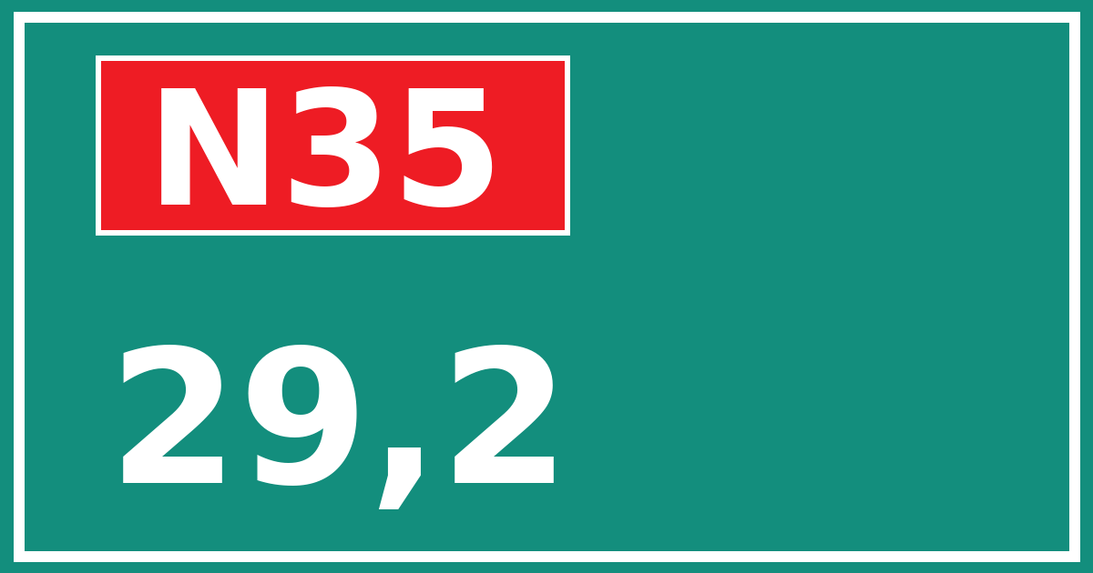 Hectometerbord N35 29,2