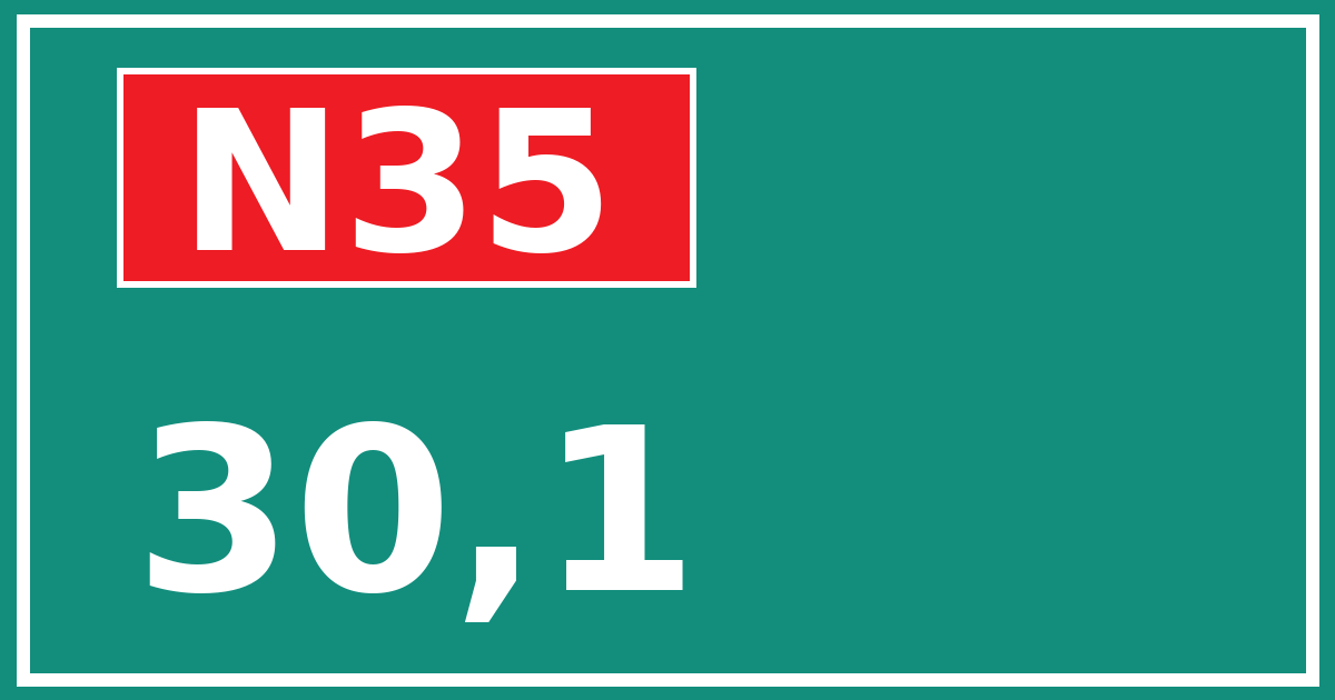 Hectometerbord N35 30,1