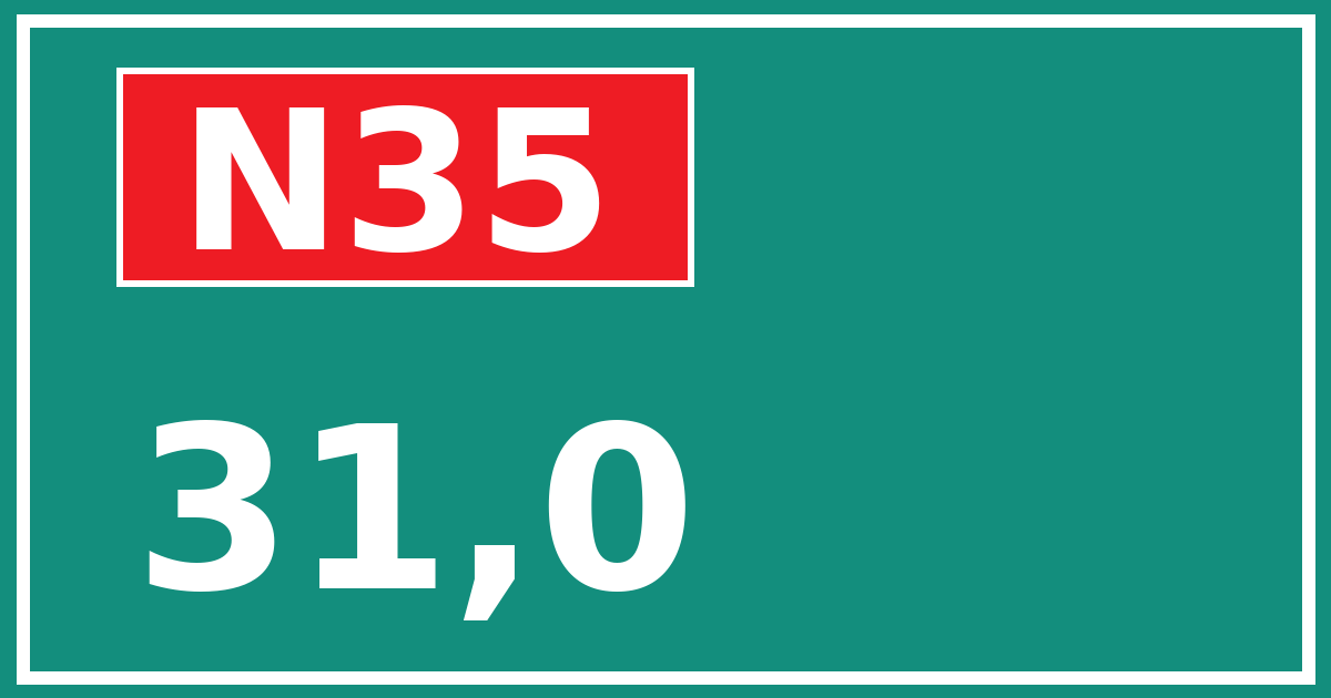 Hectometerbord N35 31,0