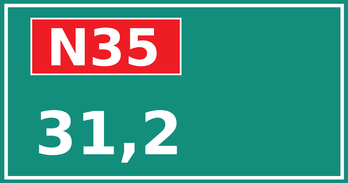 Hectometerbord N35 31,2