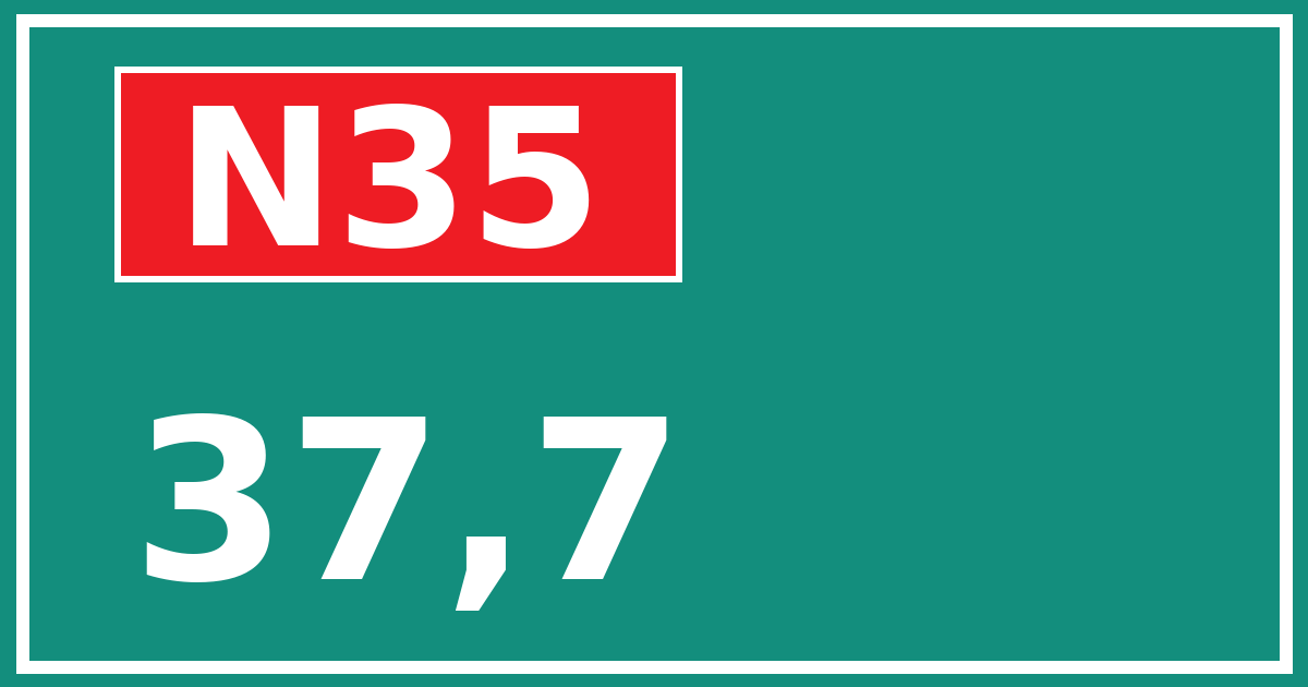 Hectometerbord N35 37,7
