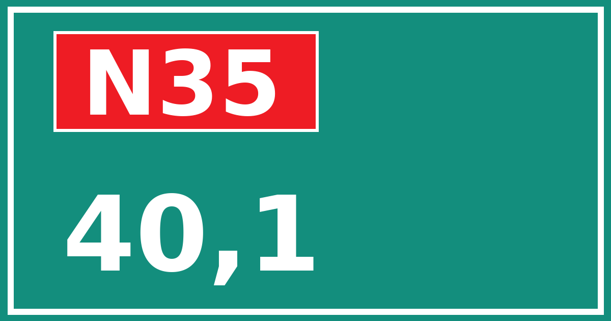 Hectometerbord N35 40,1