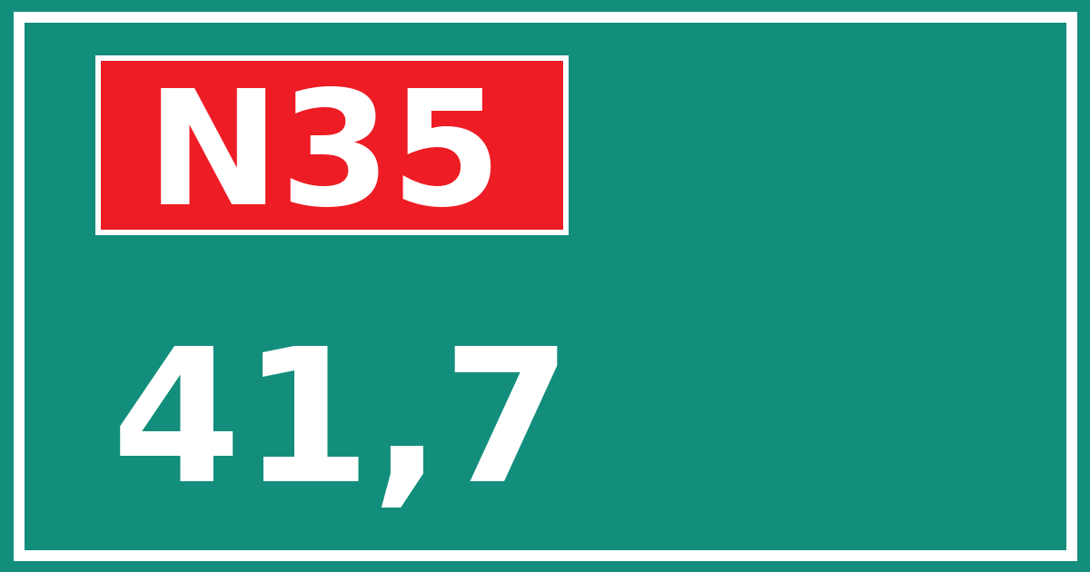 Hectometerbord N35 41,7