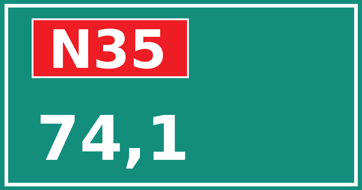 Hectometerbord N35 74,1