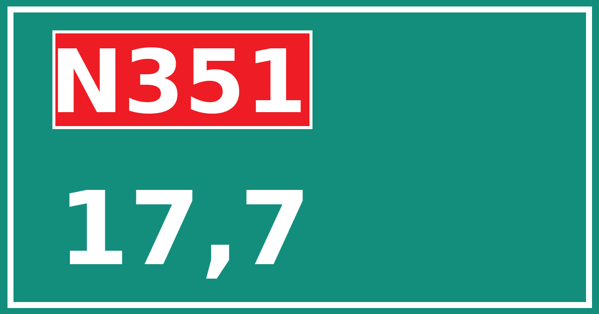 Hectometerbord N351 17,7