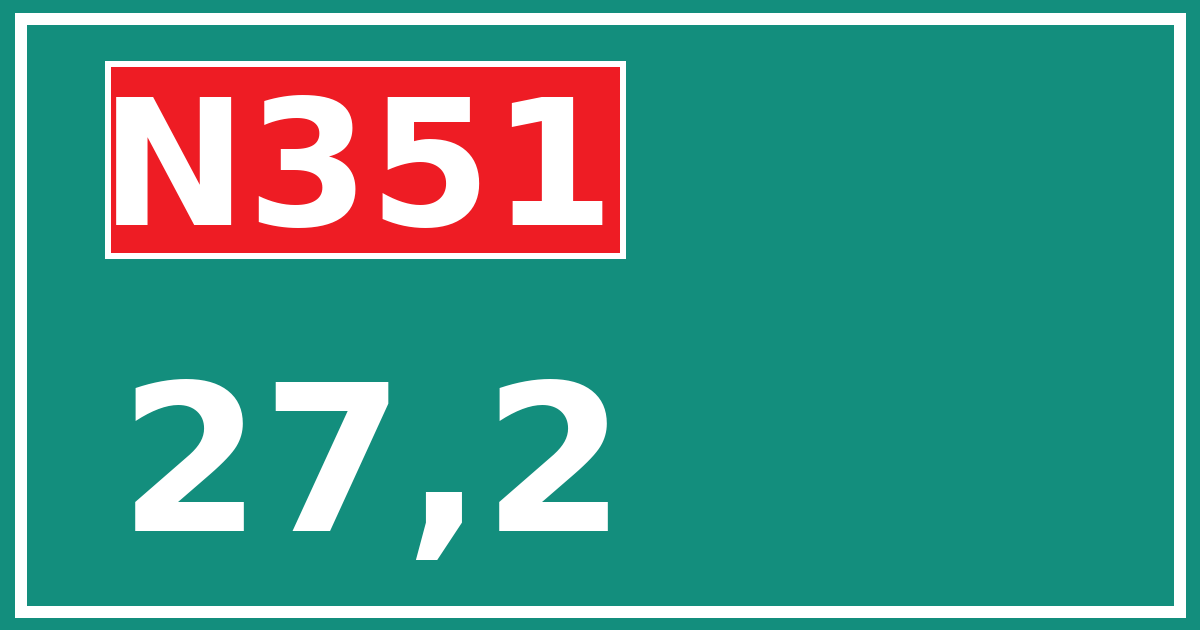 Hectometerbord N351 27,2