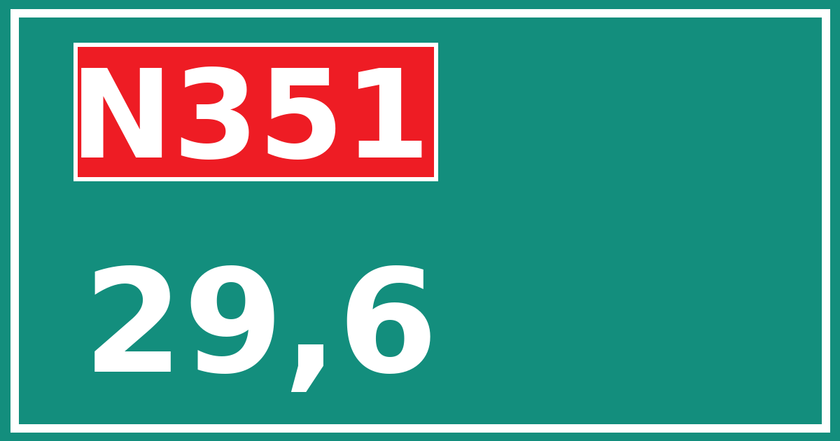 Hectometerbord N351 29,6