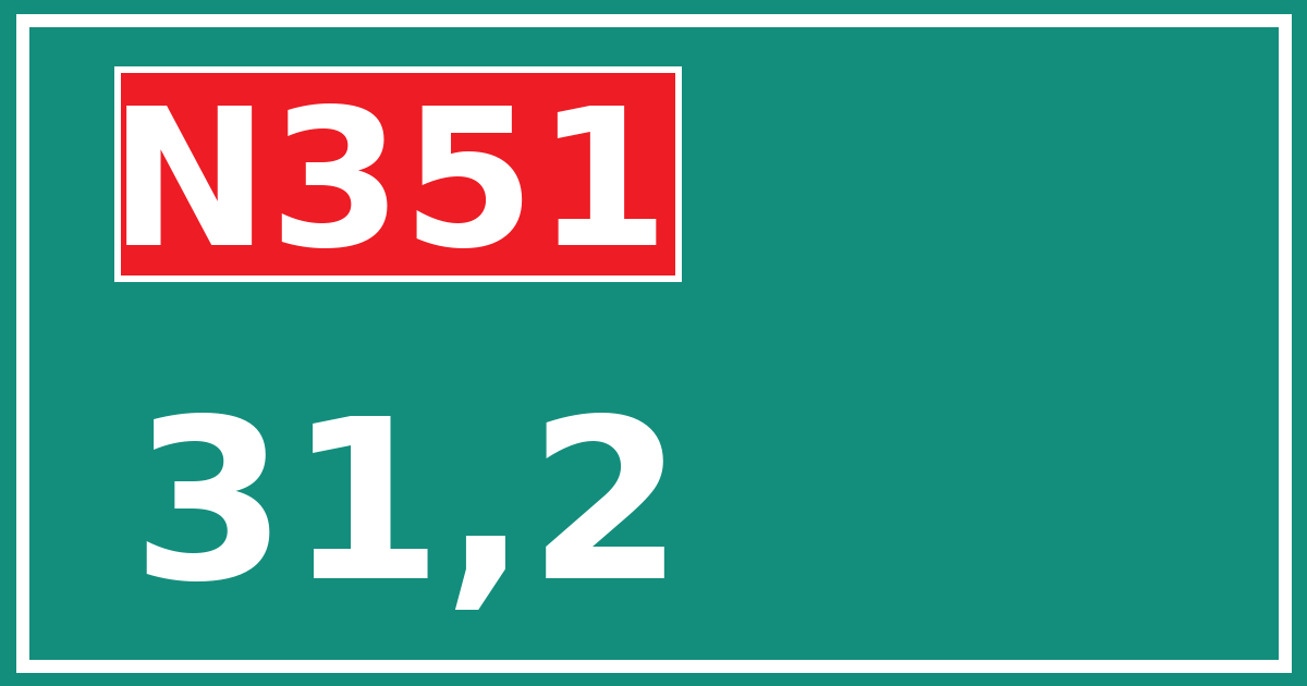 Hectometerbord N351 31,2