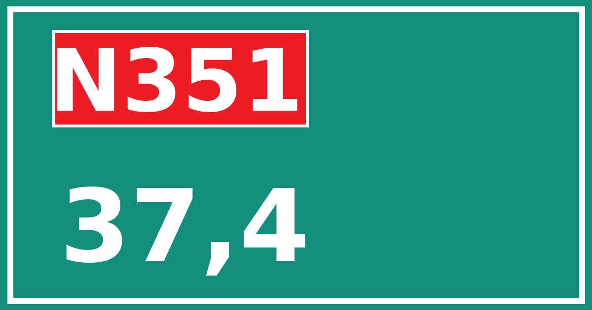Hectometerbord N351 37,4